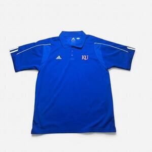Adidas ClimaCool Kansas Jayhawks Polo Shirt Size Large